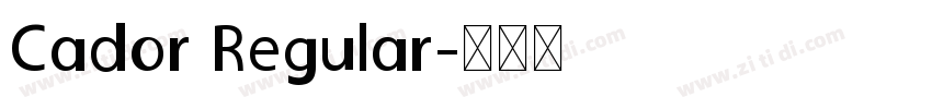 Cador Regular字体转换